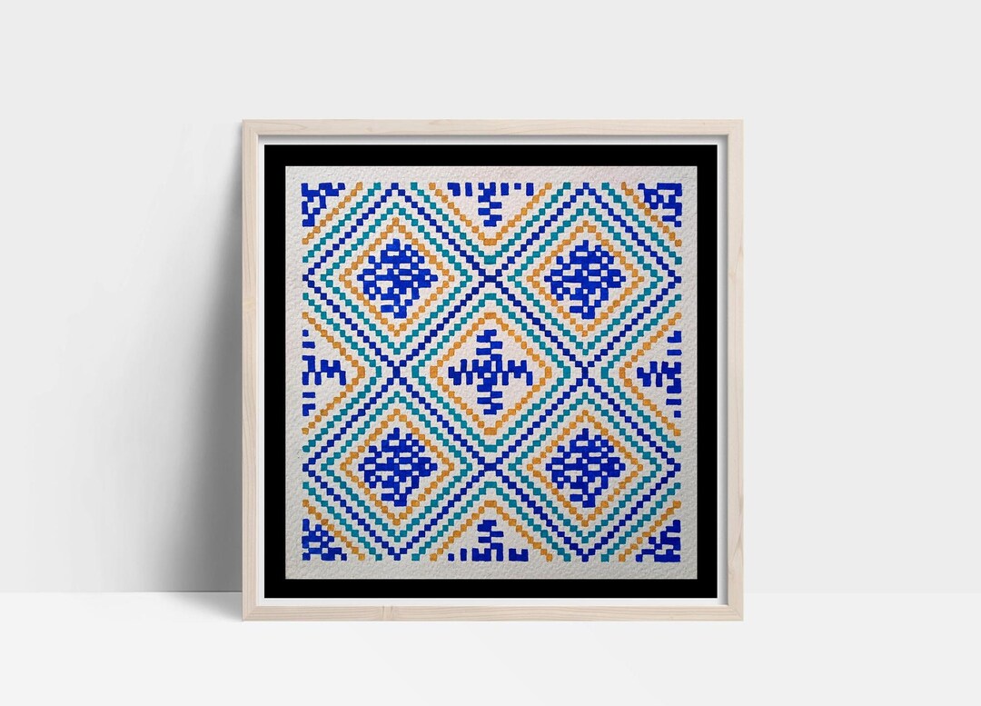 Colorful Tile. Handmade Paint. Printable File - Etsy