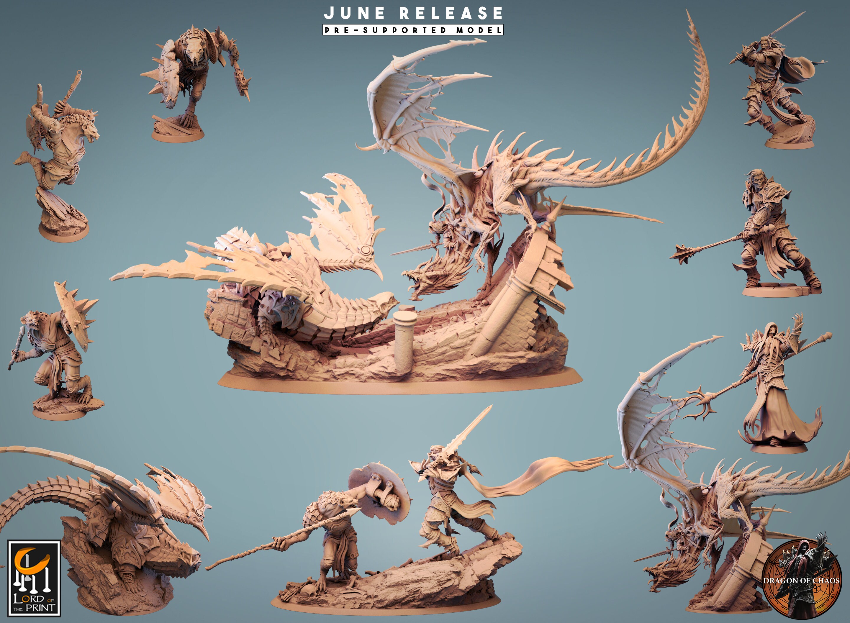 Gnoll Axe &Javelin / Dungeons and Dragons Miniature / Etsy