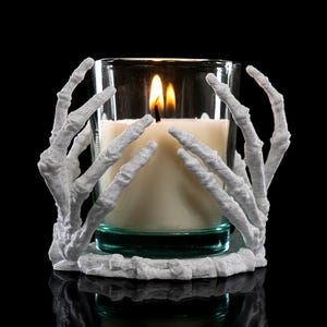 Skeleton Hand Candle Holder | Halloween Candle Stand | Decorations for a Scary Halloween