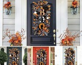 Boo Spider Pumpkin Halloween Garland Wreath Indoor Outdoor Decor Party Supplies Home Office Decorations Wreaths For Front Door Gift