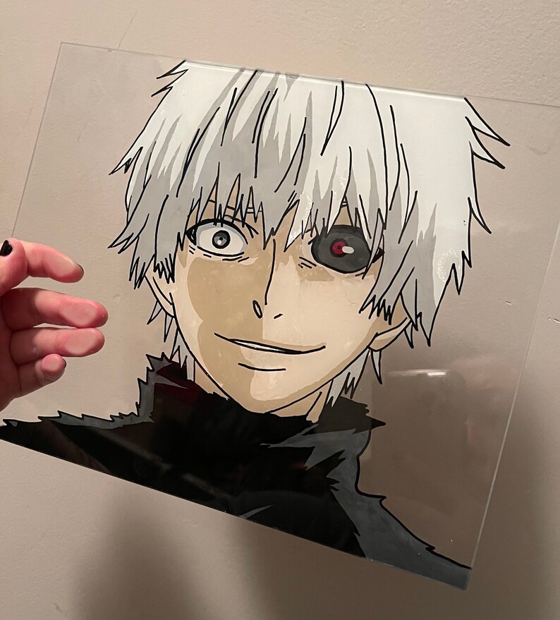 Tokyo Ghoul Kaneki Ken Glass Painting Etsy Tokyo Ghoul Kaneki Ken Glass Painting Etsy
