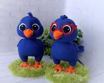 Peter and Paul birds, birds LBB, blue birds LBB, Little baby bum toys, toys for toddlers, amigurumi birds