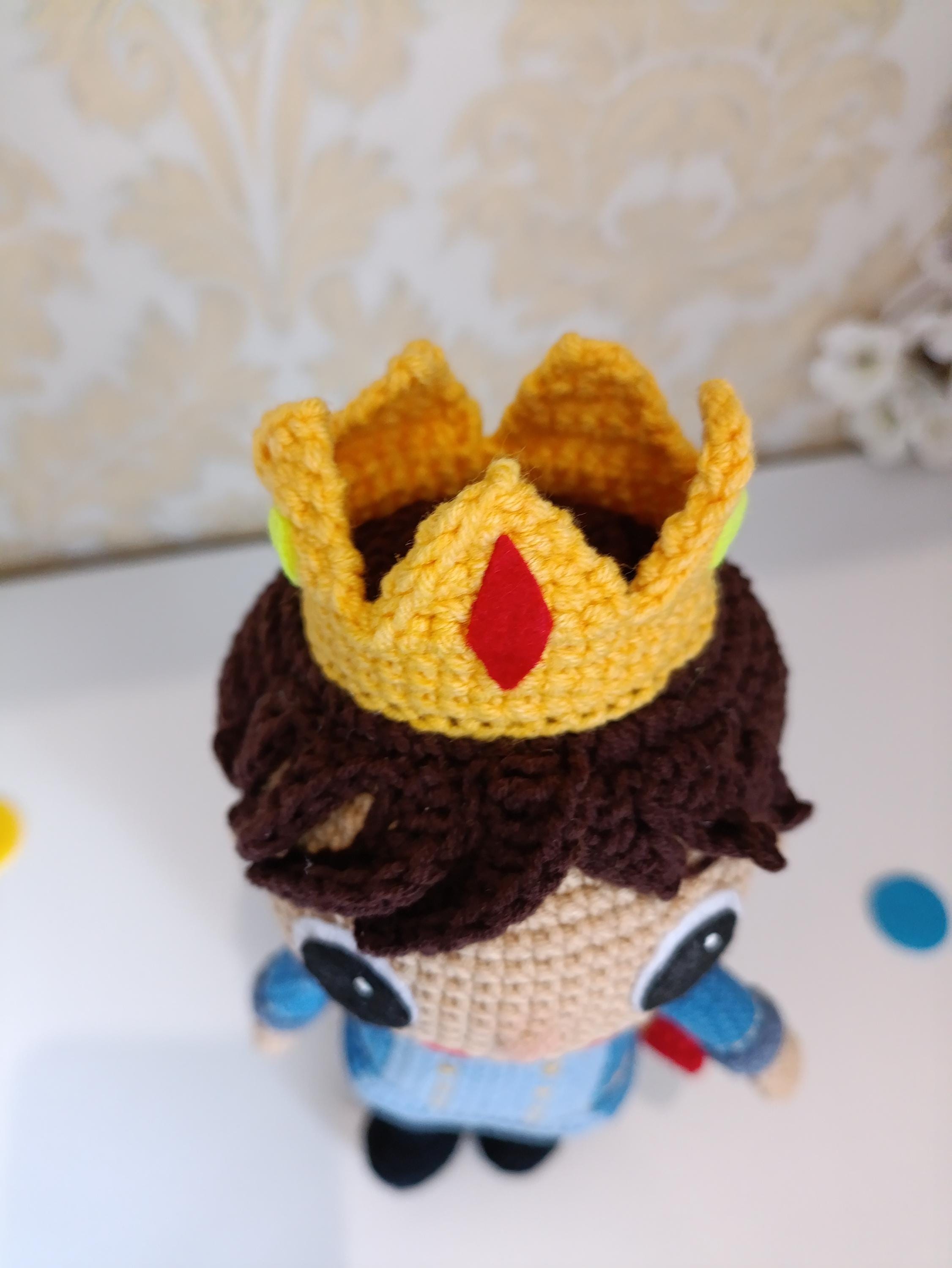 Prince Doll, Little Baby Bum Toy, Crocheted Boy, Male Doll, Gift