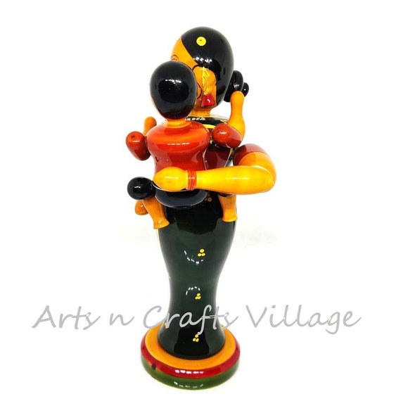 Artncraftsvillage - Indian Handmade Wooden Mother and Child