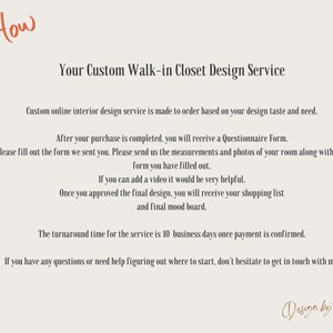 Custom Walk-in Closet Design: Virtual Layout & Shopping List (digital ...