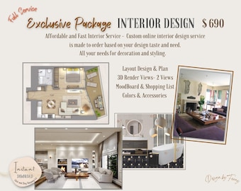 Custom E-Design Interior Service: Full Home Decor Package (Digital)