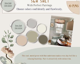 Sherwin-Williams Sea Salt Color Mixing Palette | Interior Painting (Instant Download)