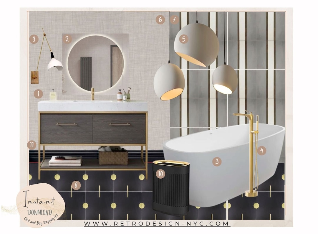 Black Bathroom Design, Affordable and Quick Interior Design Service ...