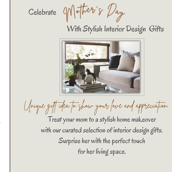 A unique gift idea for Mother's Day | Custom Virtual Interior Design|Online Interior Design Service|Home Decor I Virtual Custom Design