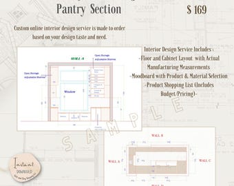 Custom Laundry E-Design with Pantry Section (PDF Download)
