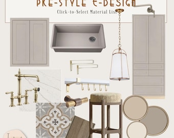 Kitchen E-Design Moodboard: Pre-Style with Consultation (Digital Download)