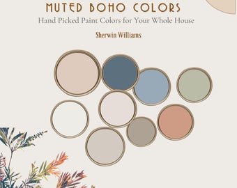 Muted Boho Paint Palette: 9 Earthy Colors (Digital Download)
