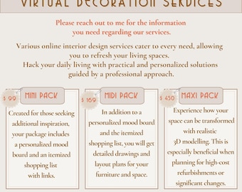 Personalized Virtual Interior Design Service: Custom Room Design (Digital File)