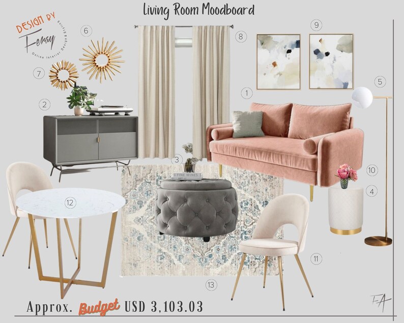 Living Room Interior Design, Virtual Interior Design