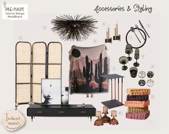 Online Interior Design Mood Board: Accessories & Styling (Digital Download)