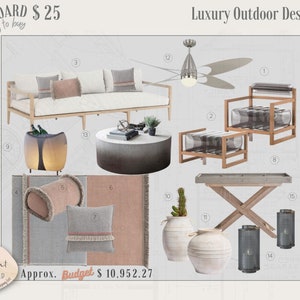 Luxus E Design Außendekoration, Gartenmöbel, Terrassendekoration, Gartenmöbel, Dekoration, Virtuelle Möbel Shopping, Styling