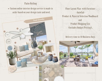 Custom Patio Decor Design: Online Interior Styling (Digital Download)