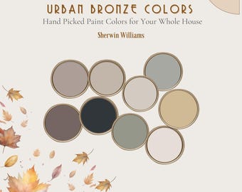 Urban Bronze Paint Palette: Whole House Color Scheme (Digital Download)