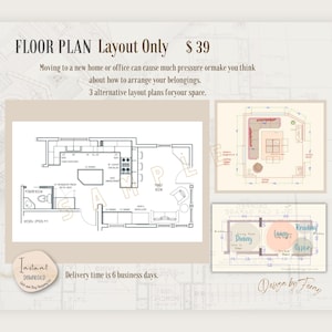 Floor Plan | Custom Furniture Plan Layout | Digital Interior Design and Digital Drawings Service | Custom E-Design Home Planner