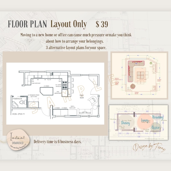 Diseño de muebles a medida: Servicio de diseño digital (una habitación)