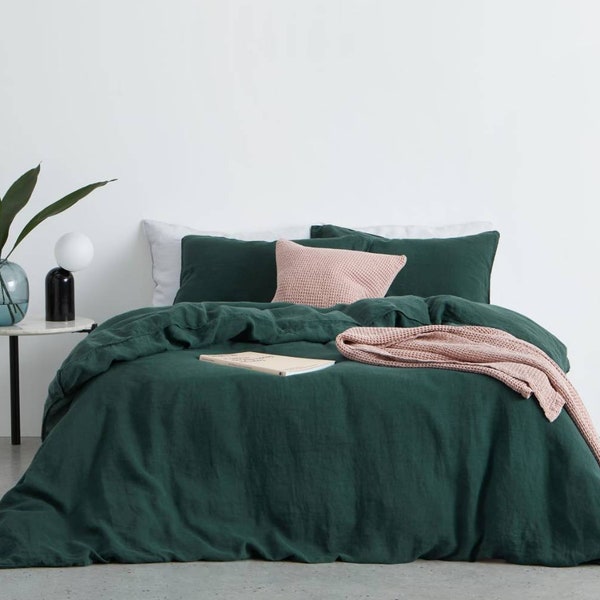 Dark Green Bedding Etsy