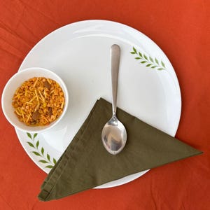 Natural Cotton napkins, Washed Pure Cotton napkins in various colors, Dining table napkins, Green Cotton napkins