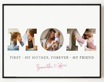 Fotocollage moeder aangepaste cadeau-ideeën voor Moederdag Cadeau gepersonaliseerde moeder verjaardag moeder cadeau moeder afdrukken digitaal gedrukt canvas bord