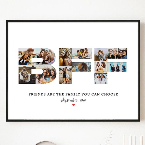 Best Friend Photo Collage Canvas Etsy