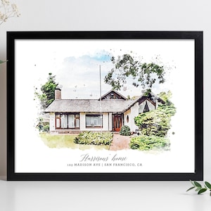 House Portrait, House Painting, Housewarming Gift, Realtor Gift, Home Painting, Home Portrait, Custom Painting, Watercolor Home Painting