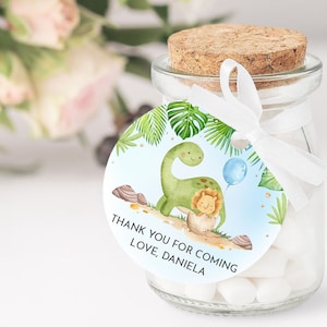 Dino Baby Shower Favor Tag Printable Rawr Its a Boy Little Dinosaur Hatching Thank You Tags Gift Tags Birthday Party Decor Editable Template