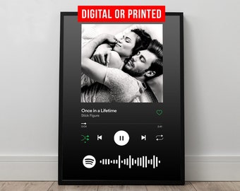 Pôster de capa de álbum personalizado, impressão em tela, arte de parede personalizada, pôster de aplicativo de música personalizado, presente de aniversário para amigo, capa de álbum, álbum favorito