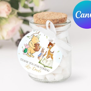 Storybook Baby Shower Favor Tag Printable A New Chapter Fairytale Book Themed Thank You Tag Gift Tags Birthday Party Decor Editable Template
