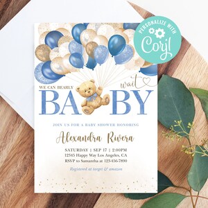 30 Boy Baby Shower Envelope Seals Labels Stickers 1.5 It'S a Boy Teddy