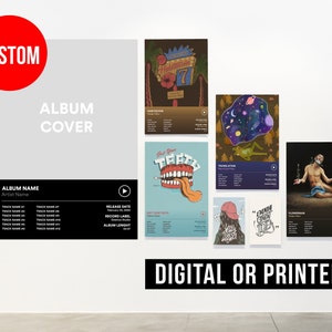 Custom Album Cover Poster Canvas Custom Wall Art Personalized Music App Poster Birthday Gift for Friend Album Cover Favourite Album Print