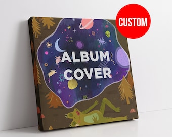 Custom Album Cover Poster Canvas Custom Wall Art Personalized Music App Poster Birthday Gift for Friend Album Cover Favourite Album Print