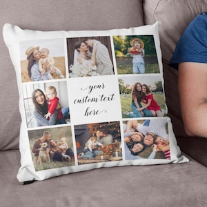 Gepersonaliseerde cadeau Fotocollage Kussensloop Kussensloop Gepersonaliseerde kussen Kerstcadeau Sierkussensloop Kussensloop op maat