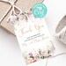 Wedding Thank You Tag Printable Gift Tags Template Favor Tags Bridal ...