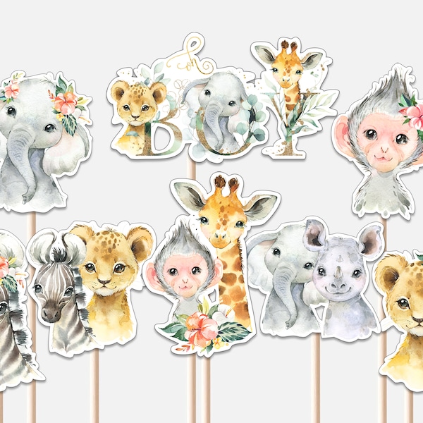 Baby Boy Safari Cutouts - Etsy