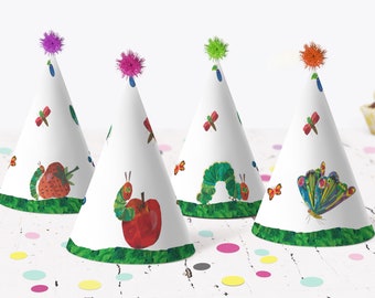 Very Hungry Caterpillar First Birthday Party Hat Decoration Birthday Party Decor Digital Instant Download Printable Template