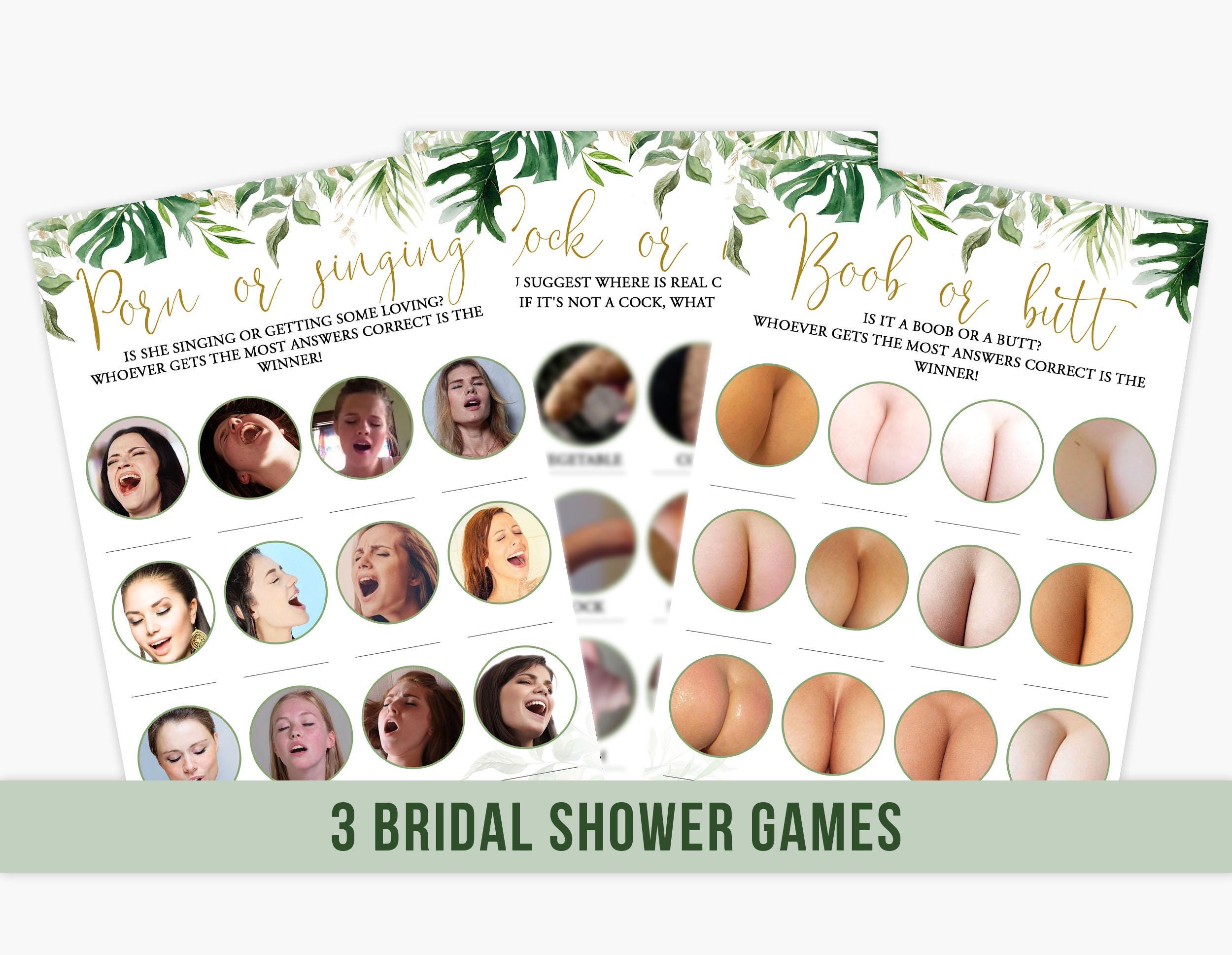 Hen Party Games Set of 3 Dirty Rude Bachelorette Party Bridal Shower Jungle  Geometric Monstera Palm Greenery Gold Tropical Leaves Printable - Etsy