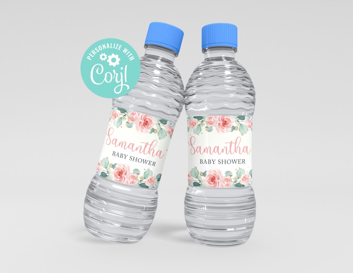 Image 6 for Baby Shower Bottle Labels Template