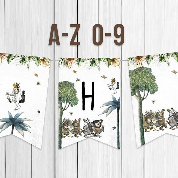 Where The Wild Things Are Letters Printable Etsy Where The Wild Things Are Letters Printable Etsy
