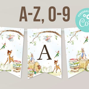 Printable Banner Letters Baby Shower Decoration Storybook New - Etsy