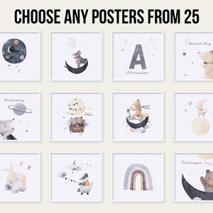 Letra inicial imprimir niños nombre arte personalizado lienzo signo vivero pared arte conjunto cartel enmarcado decoración lectura esquina sueño grande acuarela arte