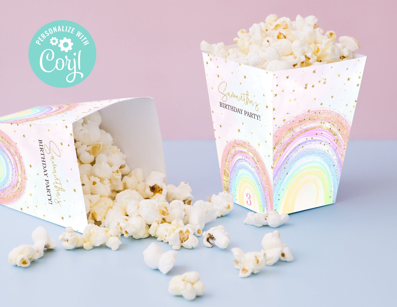 Rainbow Popcorn Box