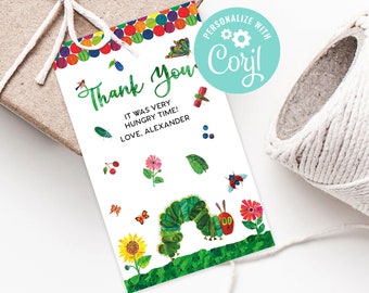 Very Hungry Caterpillar Thank You Tags Party Favors Instant Download ...
