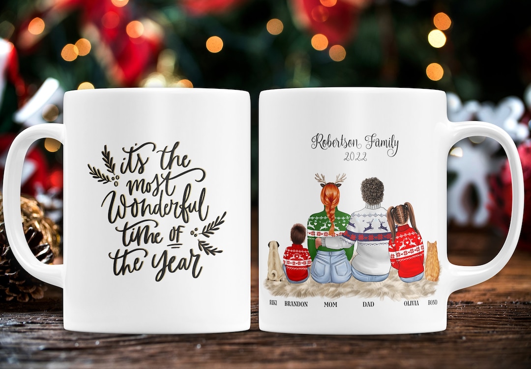 MamboCat Lot De 2 Tasses à Café En Pain D'épices 350 ML Pour 2 Personnes Merry Christmas, Pain D