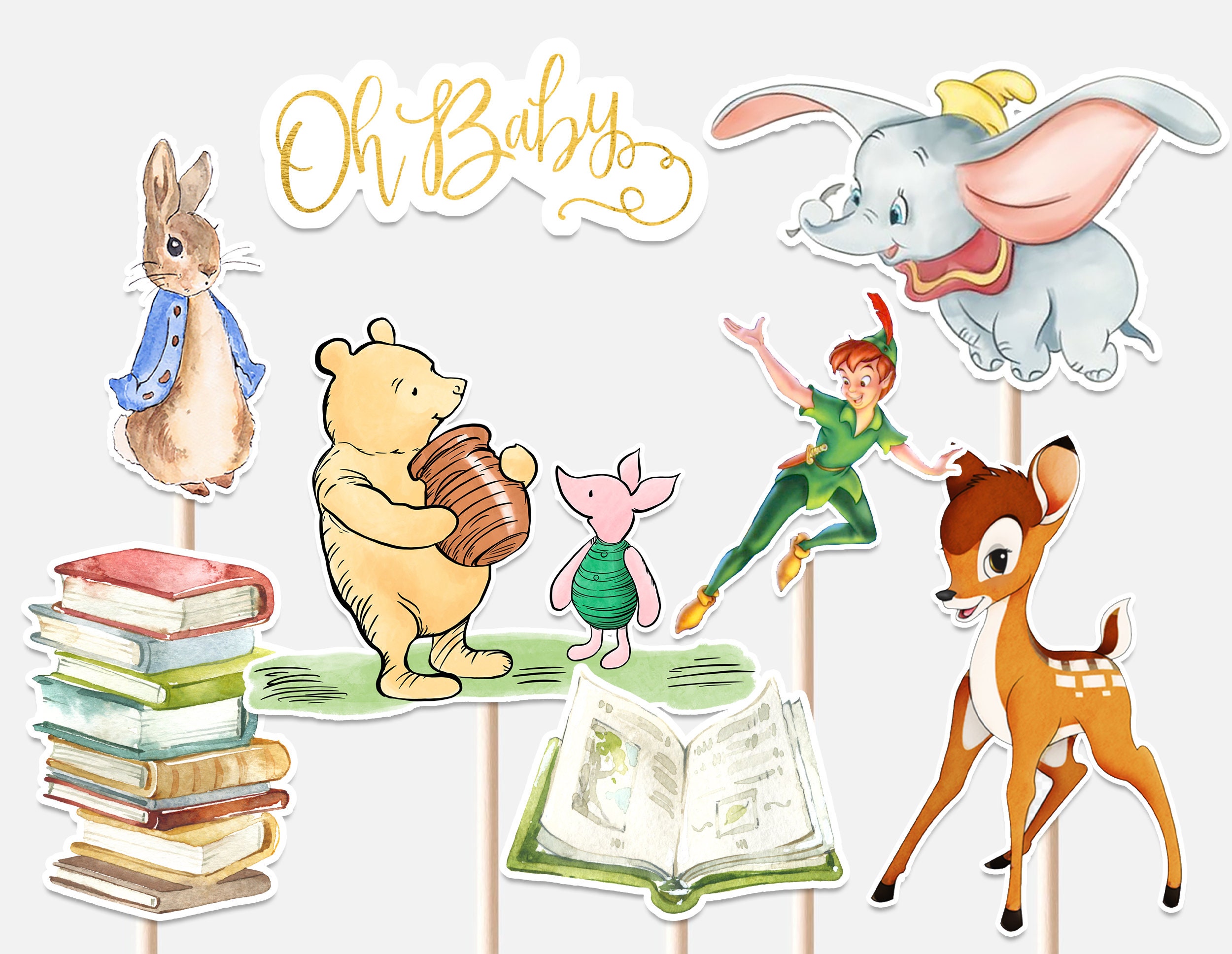 Lovarywow Book Baby Shower Decorations - 96PCS Book Themed