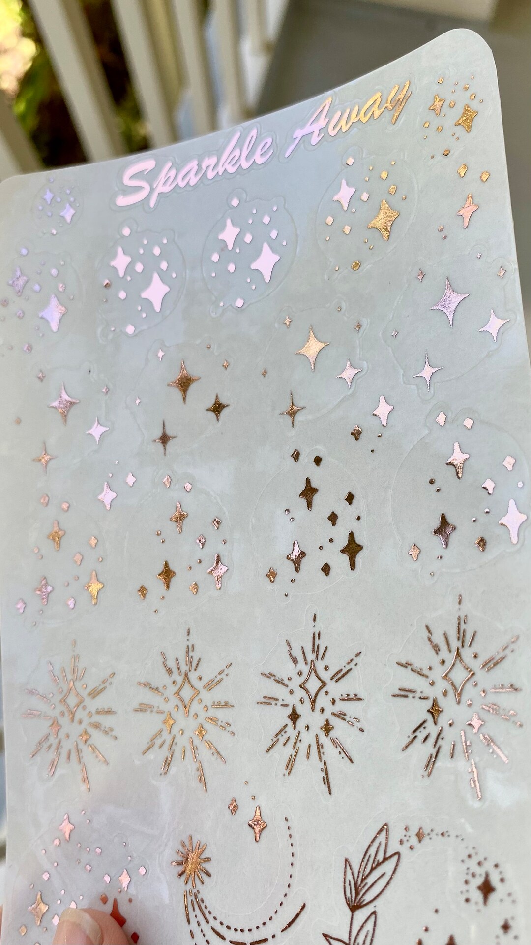 Star Sparkle Holographic Clear Stickers, Small Stickers, Clear Sticker ...