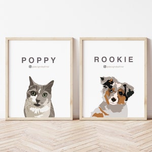 Custom Pet Portrait, Custom Digital Portrait, Custom Illustration, Custom Dog Cat Pet Portrait, Custom Digital Art, Custom Gift